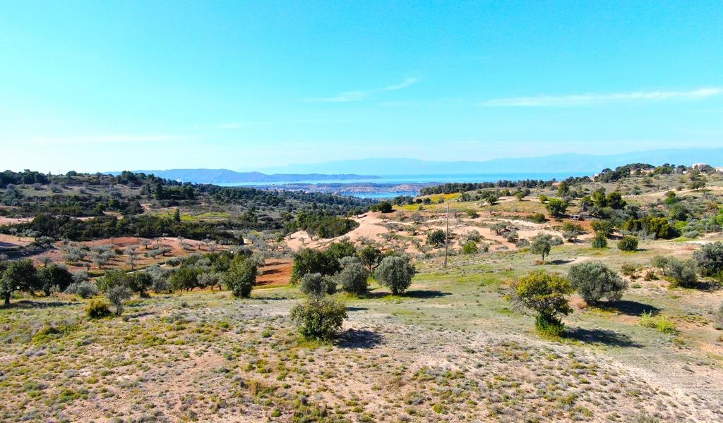 Hilltop Plot With Panoramic View In Kranidi